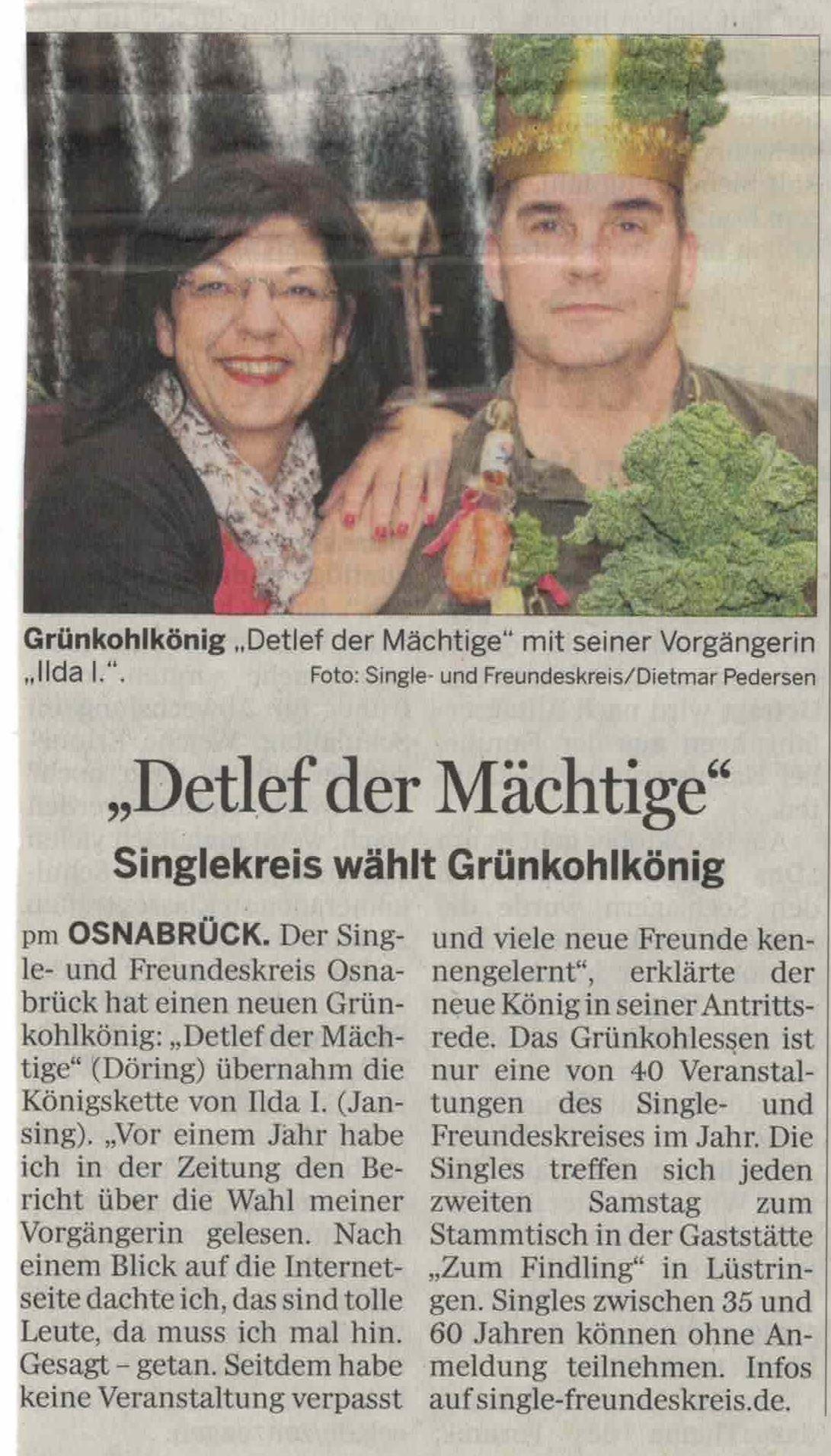Single-Grünkohlkönig Osnabrück